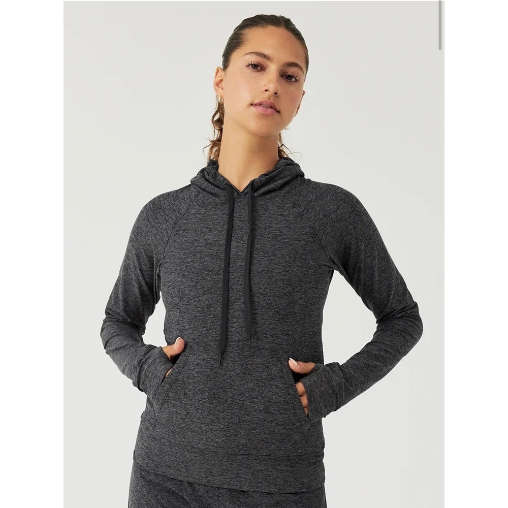 Outdoor‎ Voices Athletic Hoodie Top Thumb Hole Activewear Running Workout Gray